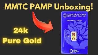 MMTC PAMP 1gm Gold Bar Unboxing  MMTC PAMP gold investment [upl. by Dwane]