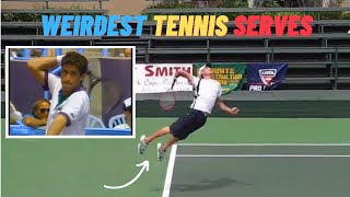 Top 5 WEIRDEST Tennis Serves [upl. by Mahon]