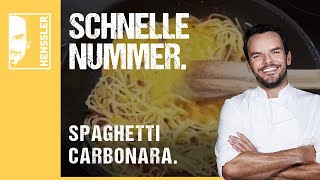 Schnelles Spaghetti CarbonaraRezept von Steffen Henssler [upl. by Aticnemrac330]