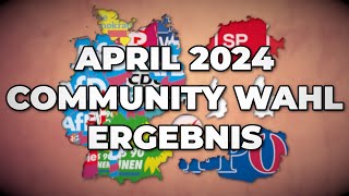 COMMUNITY WAHL APRIL 2024  ERGEBNIS AFD LINKE GRÜNE CDU SPD BSW SPD FW [upl. by Olnee329]