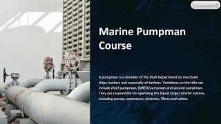 Marine Pumpman course by Elite Offshore [upl. by Atnom]