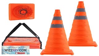 VEVOR Safety Cones 2 Pack 28 inch Collapsible Traffic Cones Construction Cones Review [upl. by Sally]