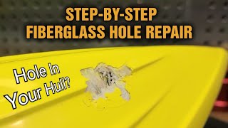 Fiberglass Boat Repair  How To Fix A Hole In A Fiberglass RC Boat [upl. by Zebapda484]