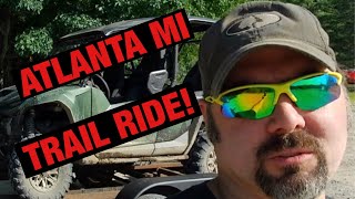 Trail riding in Michigan Atlanta to Hillman in a sxs [upl. by Naashom]