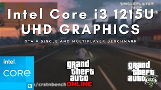 Intel Core i3 1215U \ Intel UHD Graphics \ GTA V  single and multiplayer tested 8GB RAM [upl. by Aksehcnarf]