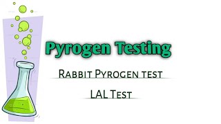 Pyrogen Testing  Rabbit Pyrogen Test amp LAL Test [upl. by Karli]