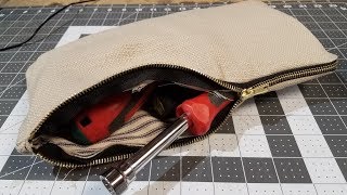 GPW 151  Simple Canvas Zipper Bag for Tools [upl. by Ellinger232]