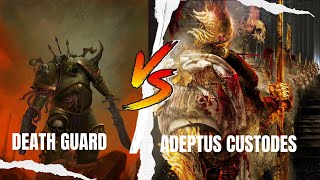 Death Guard vs Custodes 9th Edition 1000pts  Warhammer 40K Battle Report [upl. by Naellij]