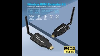 iPazzPort Wireless HDMI Transmitter and Receiver 165ft Range PlugampPlay 245GHz 1080P HD Extender [upl. by Balmuth]