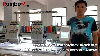 Rainbow embroidery machine Topwisdom control system operation tutorial [upl. by Vedetta]