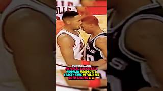 Rodman Headbutts His Opponent 😱 situation gets ugly real quick 💪nba basketball shorts [upl. by Ivers]