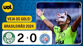 PALMEIRAS 2 X 0 BAHIA  VEJA OS GOLS DE ESTÊVÃO E RONY  CAMPEONATO BRASILEIRO 2024 [upl. by Odlopoel]