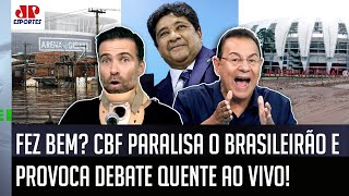 quotISSO É MENTIRA cara A CBF SÓ PARALISOU o Brasileirão porquequot Pilhado e Flavio Prado DIVERGEM [upl. by Eleph]