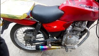 Honda cargo cg 125 con escape Akrapovic [upl. by Debera]