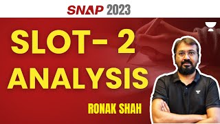 SNAP 2023  SLOT 2 Analysis  10th December  Questions Paper amp Solutions  Ronak Shah snap2023 [upl. by Lucic310]