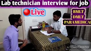 Lab technician interview for job  Live interview Lab technician [upl. by Hardej]