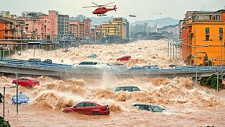 Mass Evacuation in Spain City washed away after severe flooding in Valencia bridge collapsed [upl. by Intruok]