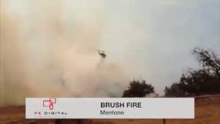 RAW VIDEO Brush fire burning in Mentone [upl. by Marston30]