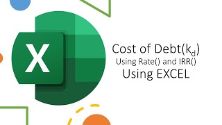 Cost of Redeemable Debt kd Using RATE and IRR [upl. by Beatrix972]