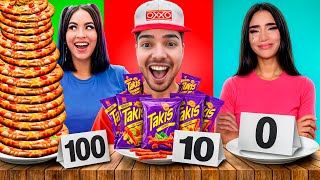 1000 CAPAS DE OXXO vs 1000 YOUTUBERS [upl. by Llerrehc]