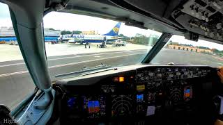 4K Boeing 737  cockpit landing in Rome Ciampino [upl. by Esirahs]