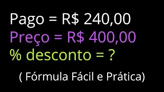 COMO CALCULAR PORCENTAGEM DE DESCONTO Rápido e Fácil [upl. by Shaum602]