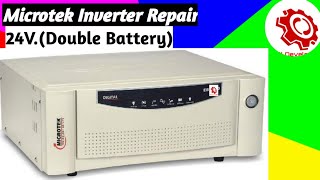 Microtek Inverter Repair In Hindi Microtek Inverter Repair 24V Double BatterySkill development [upl. by Bratton]