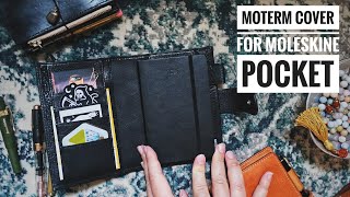 New Moterm Pocket Cover 😃 Fit Check w Moleskine Pocket Daily Planner amp Notebooks [upl. by Aleta234]