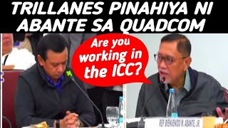 CONG ABANTE NANGGIGIL SA GALIT KAY TRILLANES SA QUADCOM [upl. by Lleral]