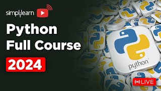 🔥 Python Full Course  Python Programming Training On 🔴LIVE  Python  2024  Simplilearn [upl. by Zantos]