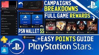 PlayStation Stars Rewards UPDATE BEST Way to Get Points Campaigns GUIDES Free Games  PSN WALLET [upl. by Harbed]