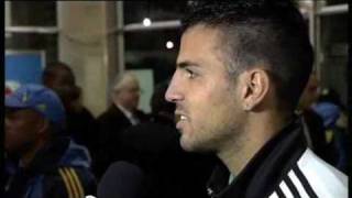 Interview with Cesc Fabregas English after the loss to USA at the 2009 Confederations Cup [upl. by Ashbey]