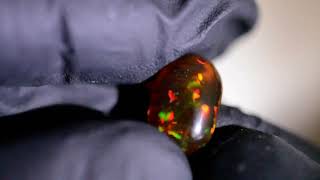 6ct 15x10x7 Nice Roling Multicolor Highdome Dark Welo Crystal Opal Schmuckstein [upl. by Jelle]