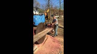 Belsaw A14 Circular Mill 50quot Blade Milling Small Cedar [upl. by Nerti219]