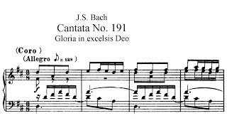 Gloria in excelsis Deo BWV 191  JS Bach Vocal score [upl. by Stroud992]