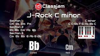 J rock backing track in C minor  180 BPM [upl. by Baptist]