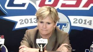 Postgame Press Conference at Middle Tenn State with Holly Warlick [upl. by Ennovahc491]