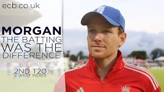 Morgan  quotThe batting was the differencequot in the second T20 [upl. by Airehs]