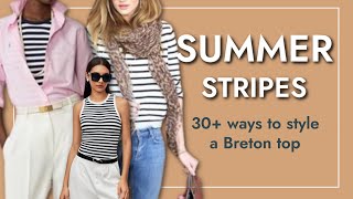 20 Ways To Wear A Stripe TShirt  Summer Stripes Over 50 [upl. by Rip861]