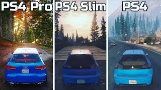 GTA 5  PS4 Pro VS PS4 Slim VS PS4  Graphics Comparison [upl. by Dorkus641]