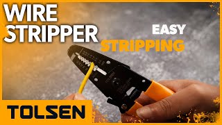 TOLSEN® Wire Stripper  Wire Stripping Tool  Wire Cutter  Wire Crimper  Cable Stripper 38051 [upl. by Lonee]