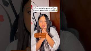 When you pinch yourself to control Yawning in CLASS 🤣 comedy funny school youtubeshorts viral [upl. by Juliann]