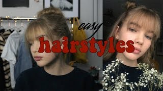 easy hairstyles extra cute with bangs [upl. by Xylia]