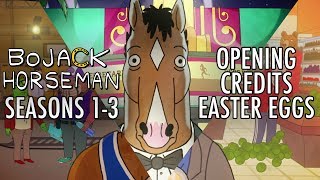 EVERY EASTER EGG in BoJack Horsemans Opening Credits Seasons 13 [upl. by Hilda]