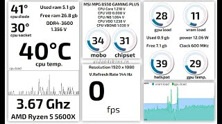 aida64 sensor panel  white new1024x600 [upl. by Zarah]