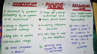 Adaptation Acclimatization and Acclimation [upl. by Eixela]