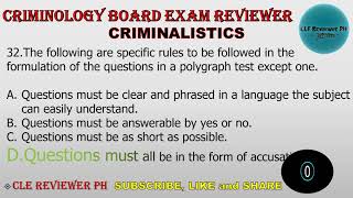 CRIMINALISTICS PART 1  Criminology Board Exam  Reviewer CLE Reviewer PH [upl. by Aztiray]