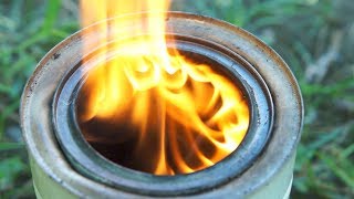 How to diy a wood gas stove 用完的奶粉罐再也不要扔了，变废为宝做成木柴气化炉 [upl. by Ednutabab]