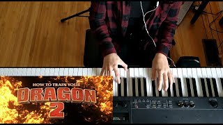 How to Train Your Dragon 2  Stoick Saves Hiccup  Piano [upl. by Ehc727]