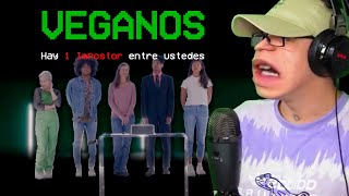 REACCIONANDO A 6 VEGANOS VS 1 CARNÍVORO el que coma carne pierde [upl. by Ayota384]